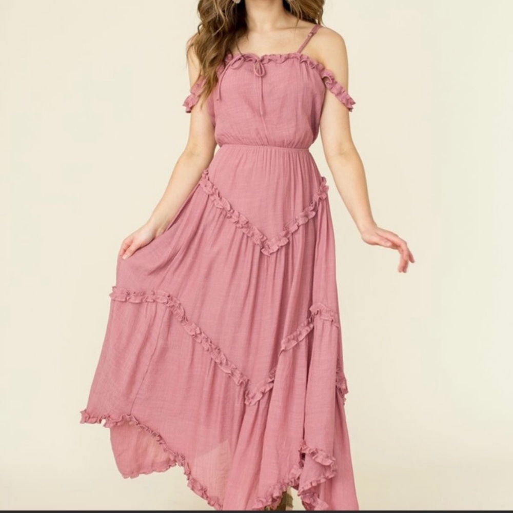 Joyfolie Jo midi dress in crushed rose, Nwt